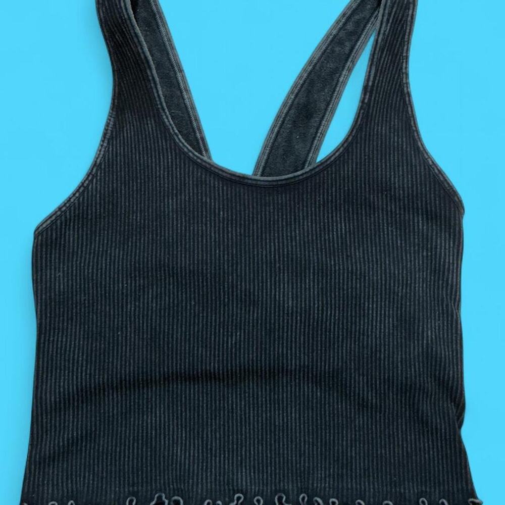 Spiritual gangster ribbed crop tank